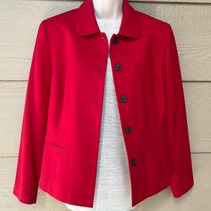 Red wool jacket from Lands’ End